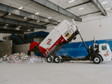 Recycling Truck Tipping At Cincinnati Recycling Center Rumpke