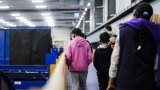 Recycling Tour Group Walking On Recycling Center Tour Platform