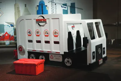 Rumpke Recycling Truck In Cincinnati Museum Exhibit