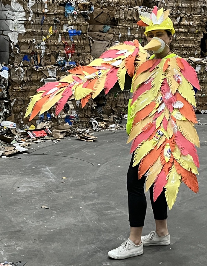 Do It Yourself Halloween Costume Made From Recycled Material