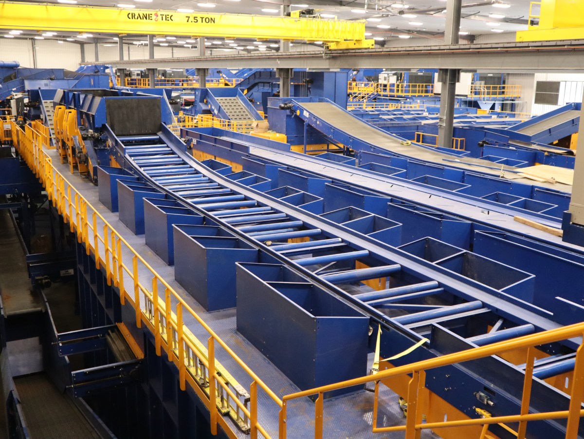 Interior Of Rumpke Recycling Center In Columbus, OH