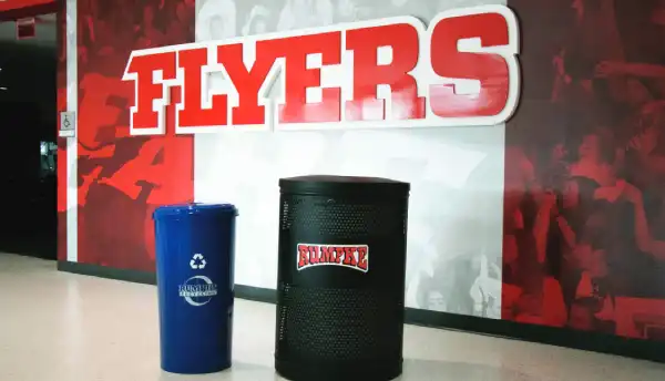 Rumpke Waste And Recycling Containers At Flyers Venue