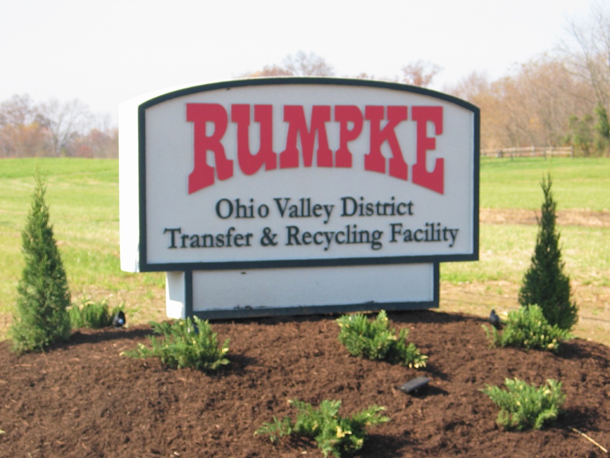 Rumpke Sign For Ohio Valley District Transfer & Recycling Facility