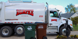 Rumpke Truck Behind Rumpke Recycling And Trash Carts